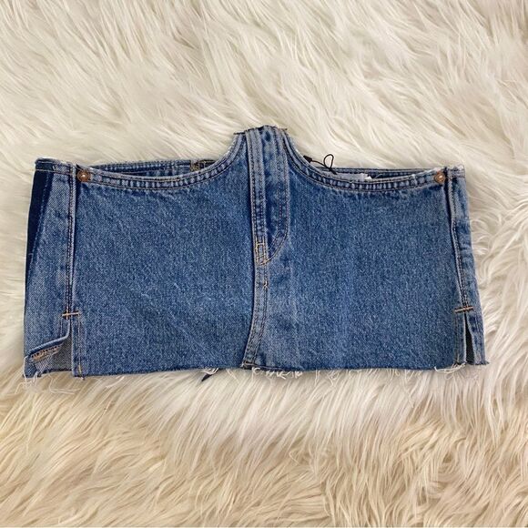 ZARA TRF DENIM CORSET TOP 8197/601 - Picture 2 of 7